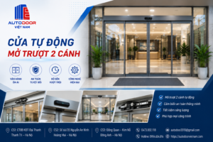 Cửa tự động mở trượt 2 cánh