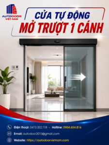 Cửa tự động mở trượt 1 cánh